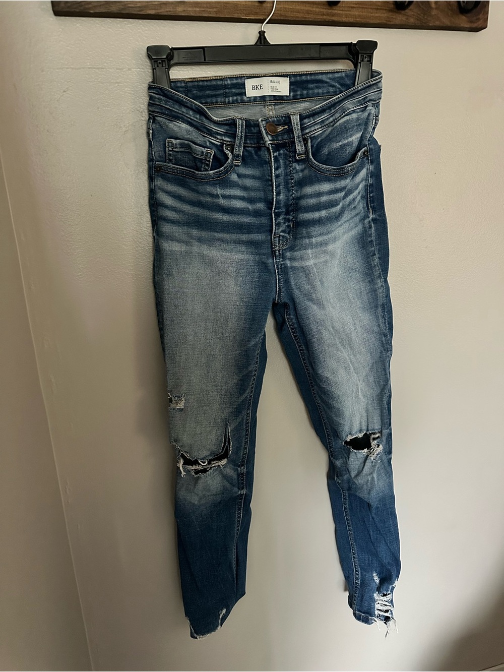 BKE Billie High-Rise Ankle Skinny Jeans - Light Blue Wash